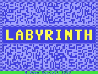 Labyrinth title screen for Commodore 64